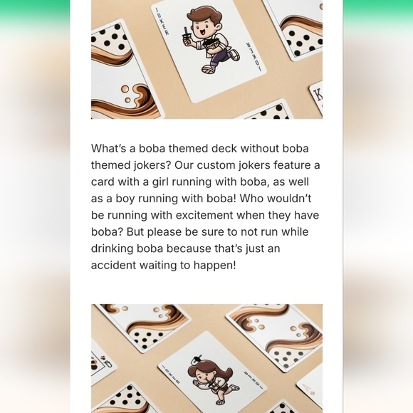 Boba playing cards by baobao restaurant - Picture 8 of 10